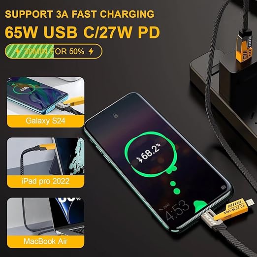 4-in-1 Fast Charging Cable 65W Buy one Get One Free