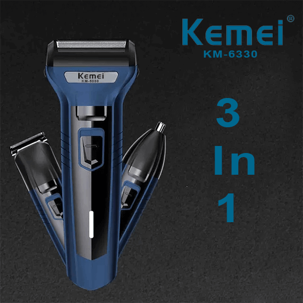 Professional Kemei 3 In 1 (Rechargeable Shaver)