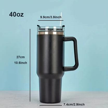 40oz Insulated Stainless Steel Tumbler with Straw