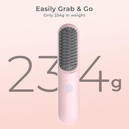 Mini Cordless Hair Straightener Brush