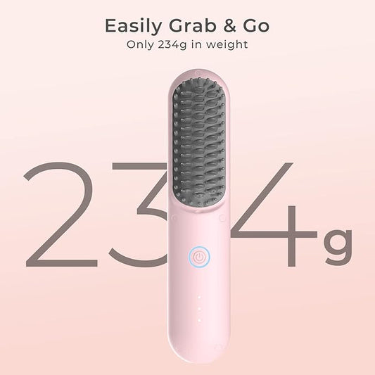 Mini Cordless Hair Straightener Brush