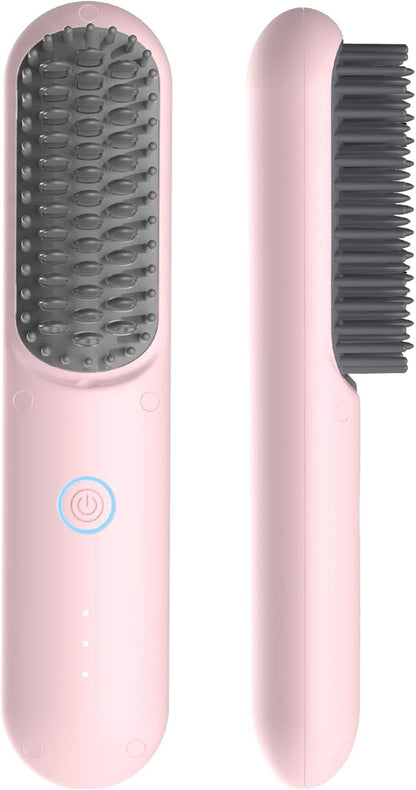 Mini Cordless Hair Straightener Brush