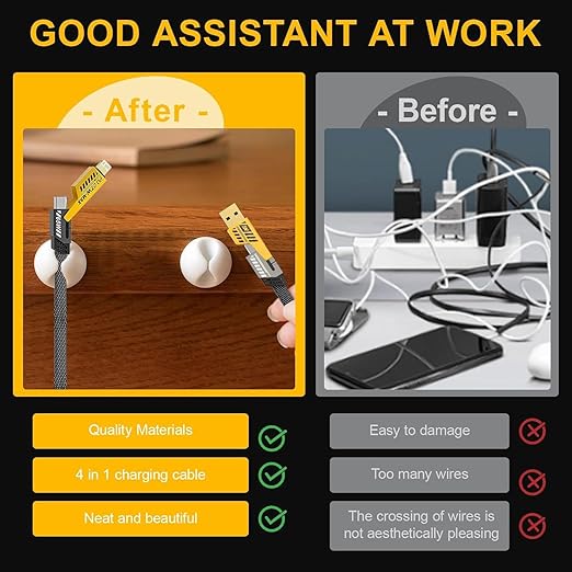 4-in-1 Fast Charging Cable  65W Buy one Get One Free