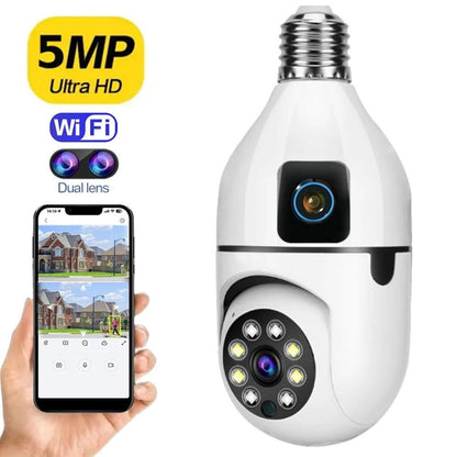 Wifi Bulb Camera Dual lance PTZ 2MP