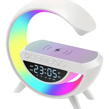 G shaped Lamp - Bluetooth Speaker- Wireless Charger & Digital Clock