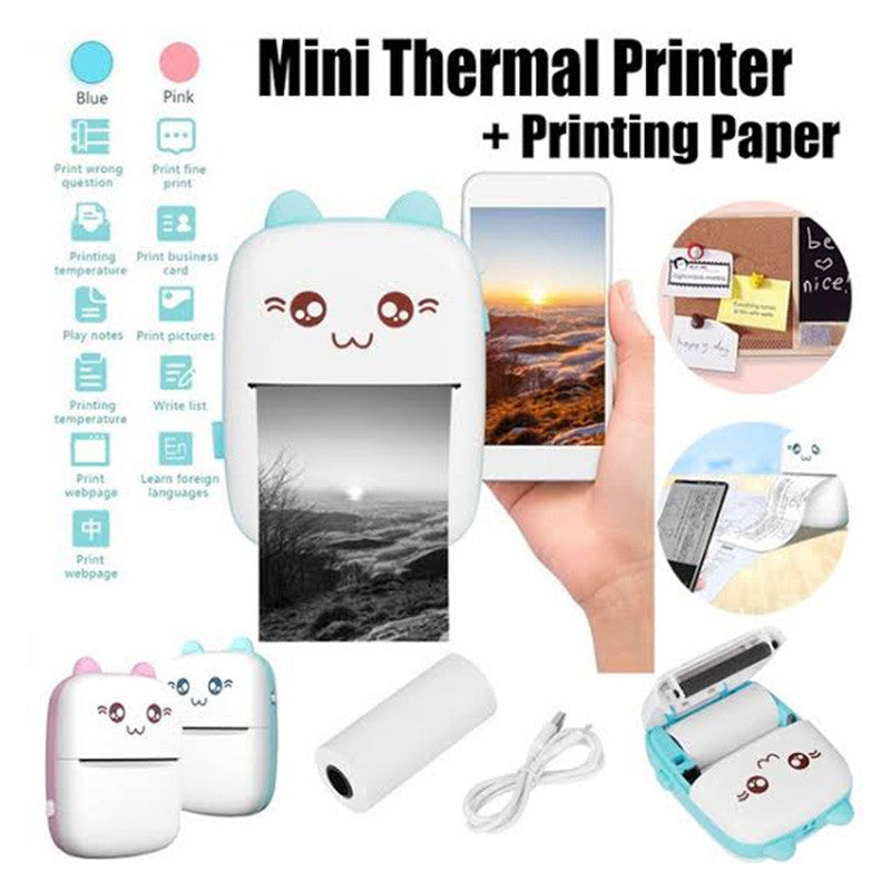Mini Printer - Thermal Portable Bluetooth Wireless Mini Printer