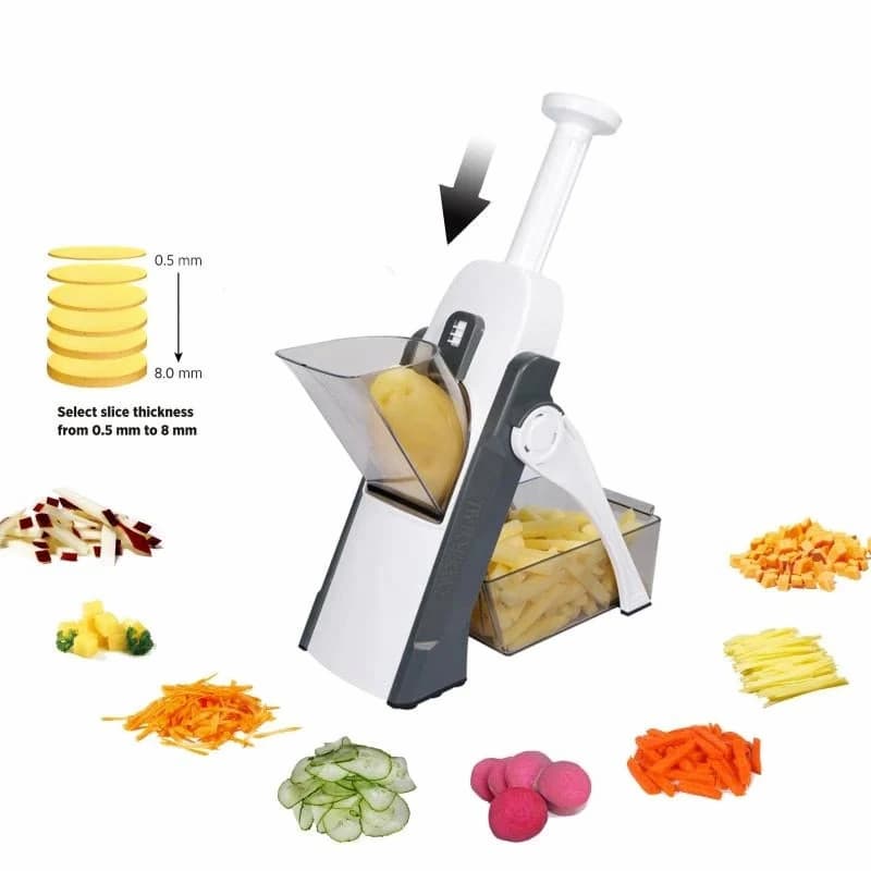 5-in-1 Manual Vegetable Slicer & Chopper
