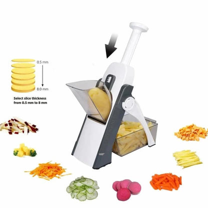 5-in-1 Manual Vegetable Slicer & Chopper